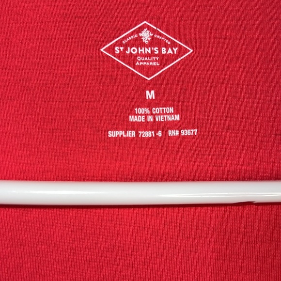 pink long sleeve tee St John’s Bay Medium - Picture 2 of 4